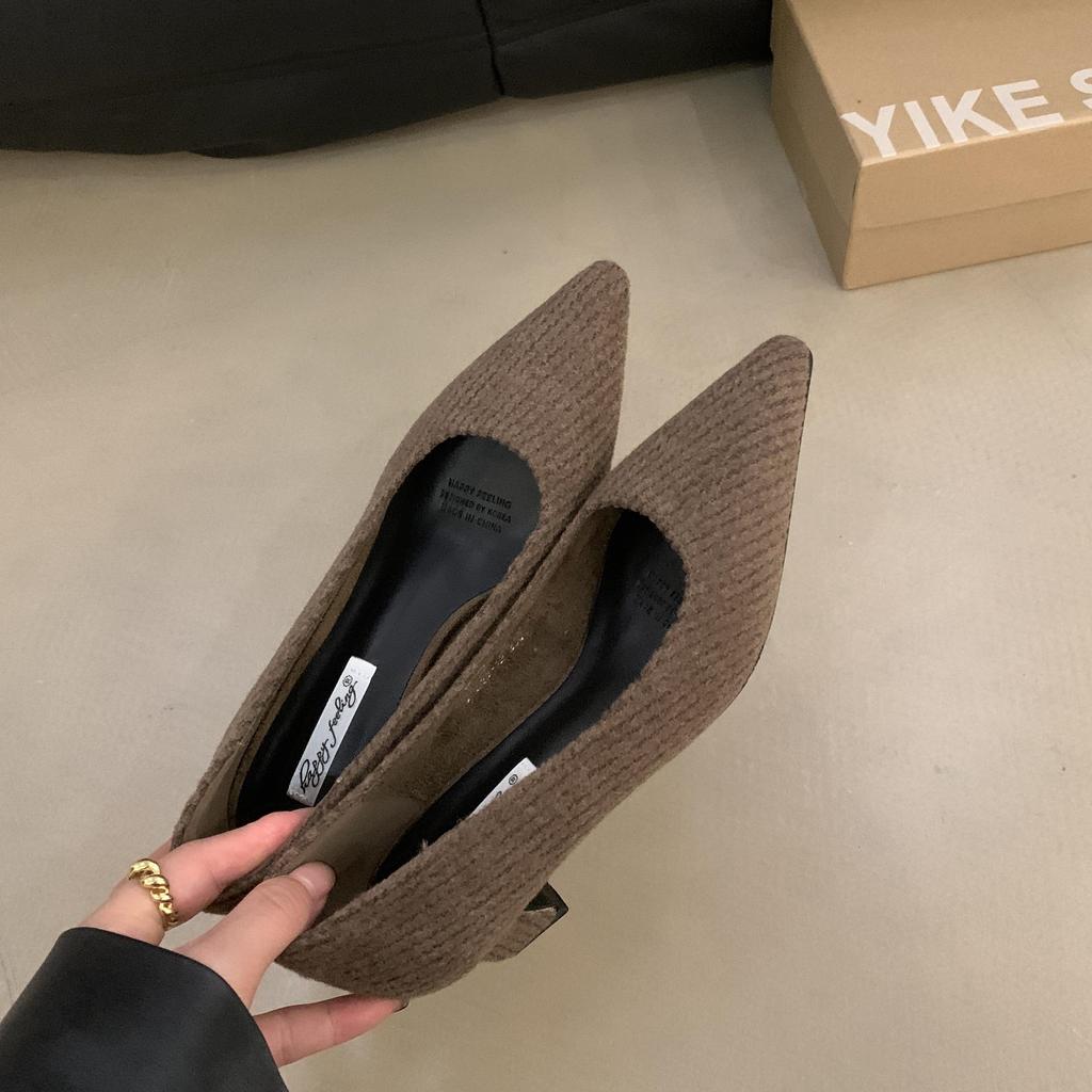 Fashion Bailamos Women Pump Shoes Fashion Pointed Toe Shallow Ladies Elegant Mary Jane Shoes Soft Low Heel Dress Shoes Mujer