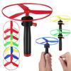 DECHOUS Bamboo Flying Bamboo Flying Plastic Flying Park Play Outdoor Play Toy Flying Dragonfly, Saucer, UFO, Light-Up Dragonfly, Propeller,