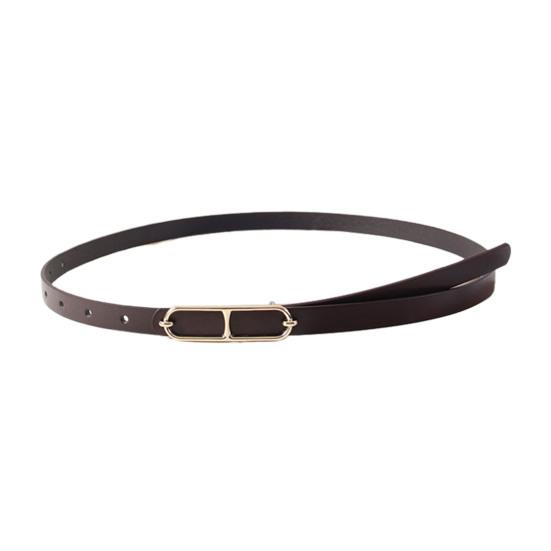 Women Belt Multi Holes Design Adjustable Length Imitation Leather Belt Dress Shirt Jeans Waistband Fashion Accessories