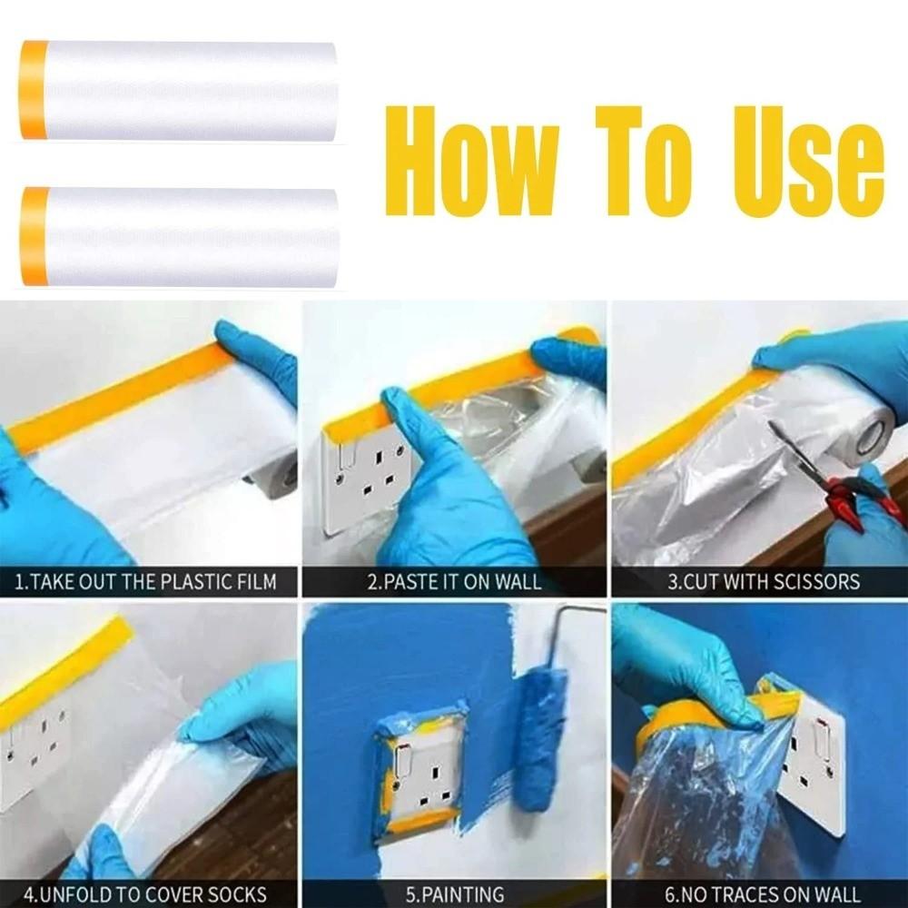 Disposable Wall Painting Protect Cover Transparent Furniture Protection Film  Moving House