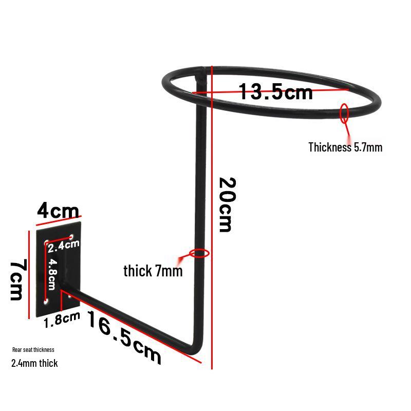 

Wall-Mounted Black Cap & Helmet Display Rack with Ball Head чорний