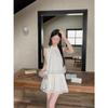 New White Neck Sleeveless Dress Temperament Women's Short Skirt Thin Pullover Skirt Women