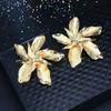 Exaggerated Trendy Elegant Charm Silver Gold Big Flower Ear Stud Drop Dangle Floral Earrings Metal