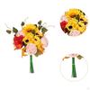 Fall Artificial Flower Arrangement Bride Harvest Festival Faux Maple Leaves
