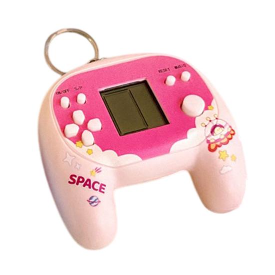 Mini Handheld Game Keychain Retro Joystick Toy Pendant for Bags Backpacks Creative Electronic Gadget Novelty Gift for Kids Teens Gamers розовый