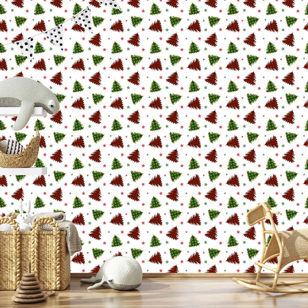 Christmas wallpaper white and red for living room and bedroom 50x1000