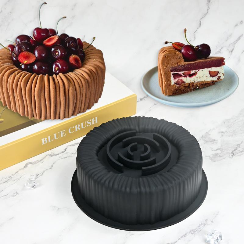 &6 Cavity Cylinder Cup Shape Mousse Cake Mold For Making Dessert Chocolate Muffin Gypsum Mould Kitchen Baking Tool