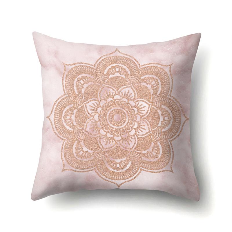 Polyester Pillow Case Automobile Decoration Home Printed Pillow Case Waist Cushion Cover Car Cushion Head Cushion Cover