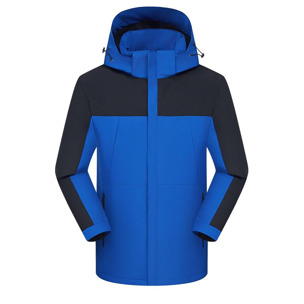 Personalized Windproof 3-in-1 Jacket: Solid Color, Custom Logo, Unisex Design, Thick Workwear