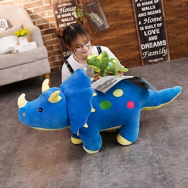 Triceratops Plush Toy Stuffed Dinosaur Plushie Pillow Soft Fluffy Doll Present