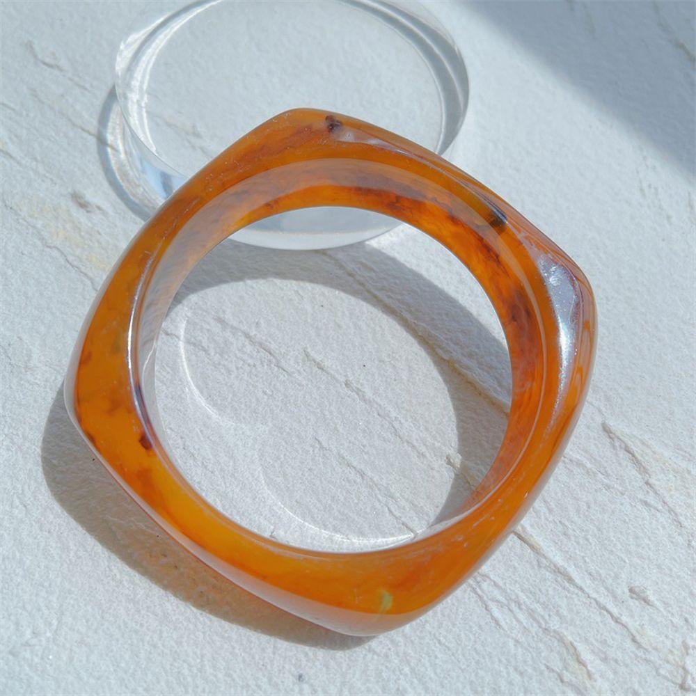 Geometric Party Cuff Acrylic Bangle Jewelry Gift Wide Bracelet Square Round Bangle Women Bracelet