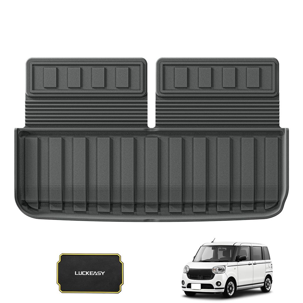 LUCKEASY 3D Luggage Trunk Mat for Daihatsu New Move Canvas July 2022 Specific 3D Molded Car Trunk TPE Luggage Easy Protective Car Set Mat/Tray