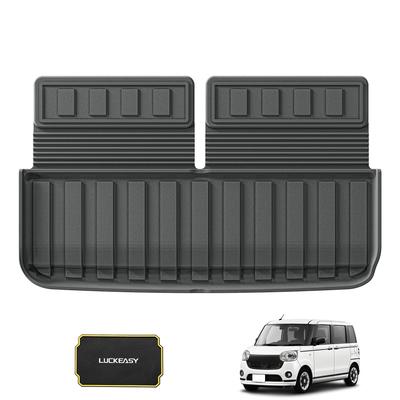 LUCKEASY Mata 3D do bagażnika dla Daihatsu New Move Canvas lipiec 2022 Specyficznie formowana 3D Mata/Taca do bagażnika samochodowego TPE Łatwa Ochronna Mata Samochodowa Zestaw