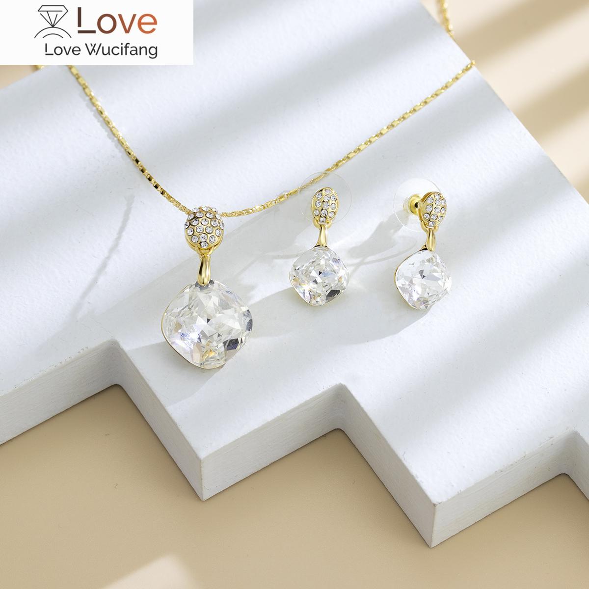 

Великолепное многоцветное свадебное ожерелье из циркония, серьги, комплект украшений для женщин, подарки на годовщину, помолвку, день рождения