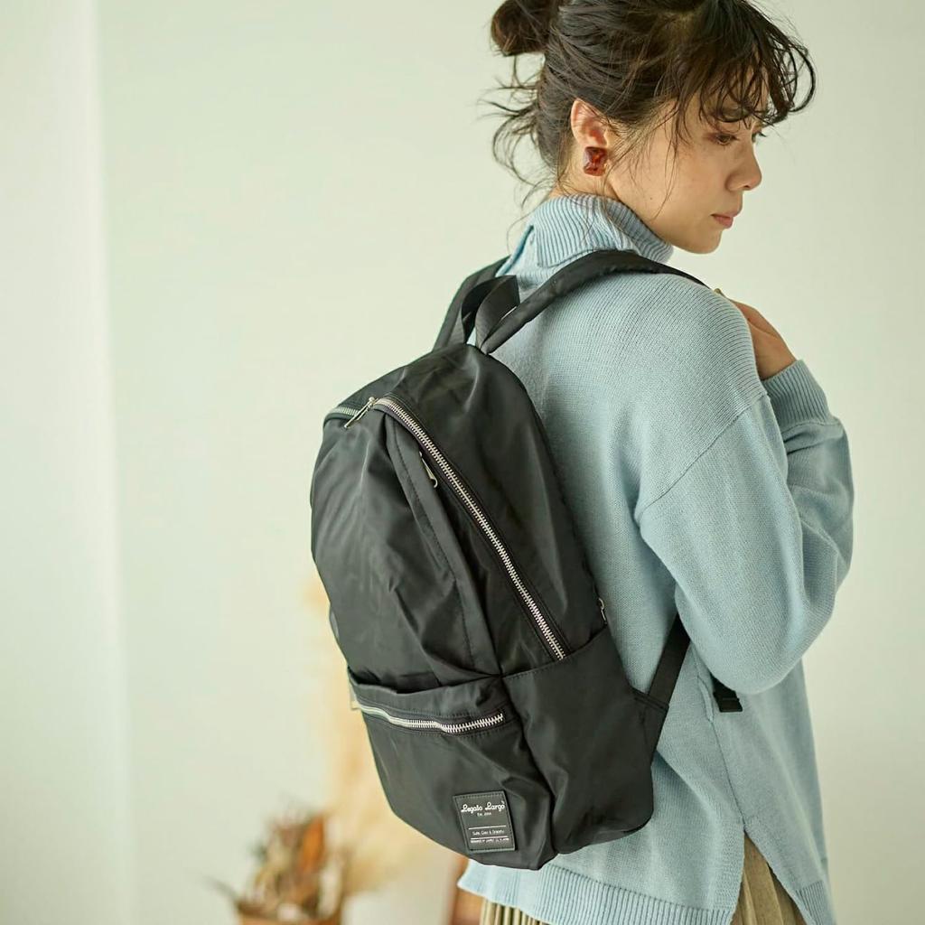 Backpack A4 Water Pockets Gray Beige [Legato Largo] Repellent/10 LH-H1672Z Women's