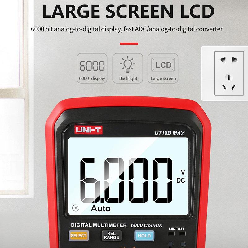 UNI T Professional Digital Multimeter Tester UT15B MAX 1000V AC DC Voltage Meter Capacitor Tester True RMS Electric Multi Meter