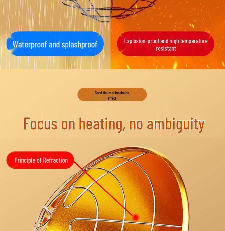 Adjustable Waterproof Metal Heat Lamp for Pets and Piglets