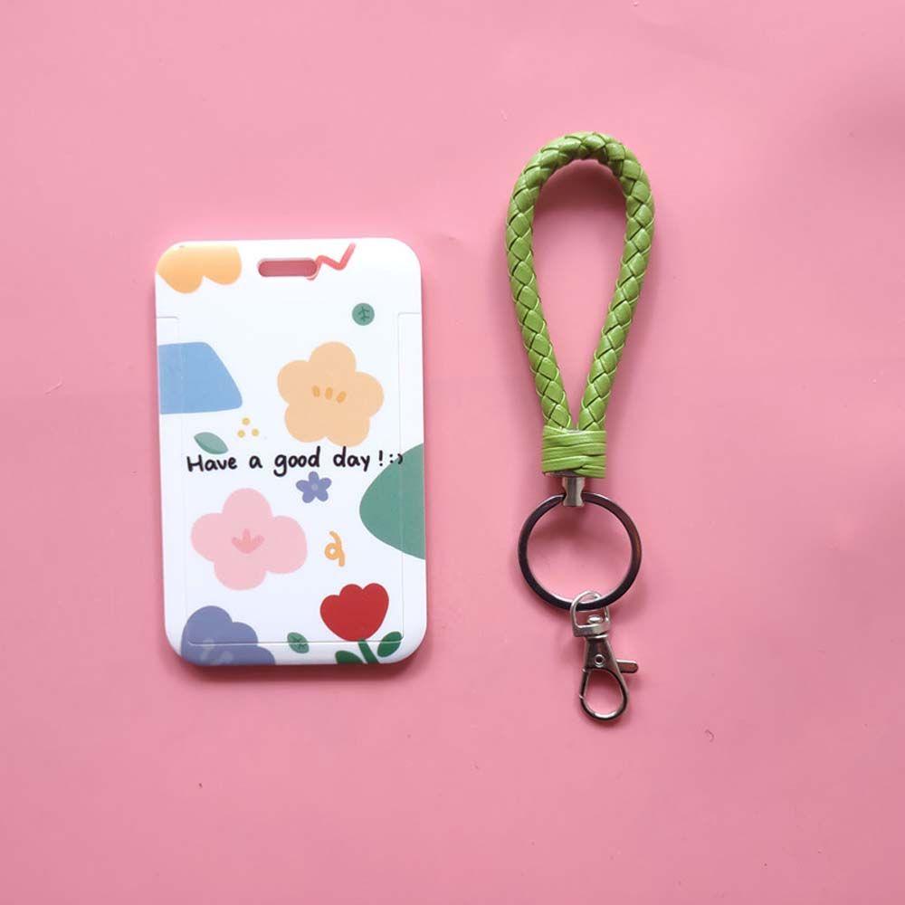 Keychain ID Card Cover Bank Credit Card Card Holder Badge Holder Bus Card Case Work Card Bag