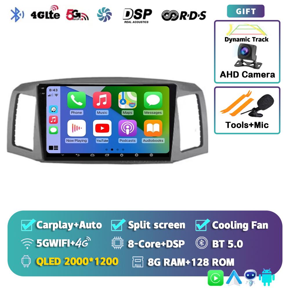Android 14 Carplay Auto 4G For Jeep Grand Cherokee 2004 2005 2006 2007 Car Radio GPS Multimedia Video Player DSP Stereo No 2Din