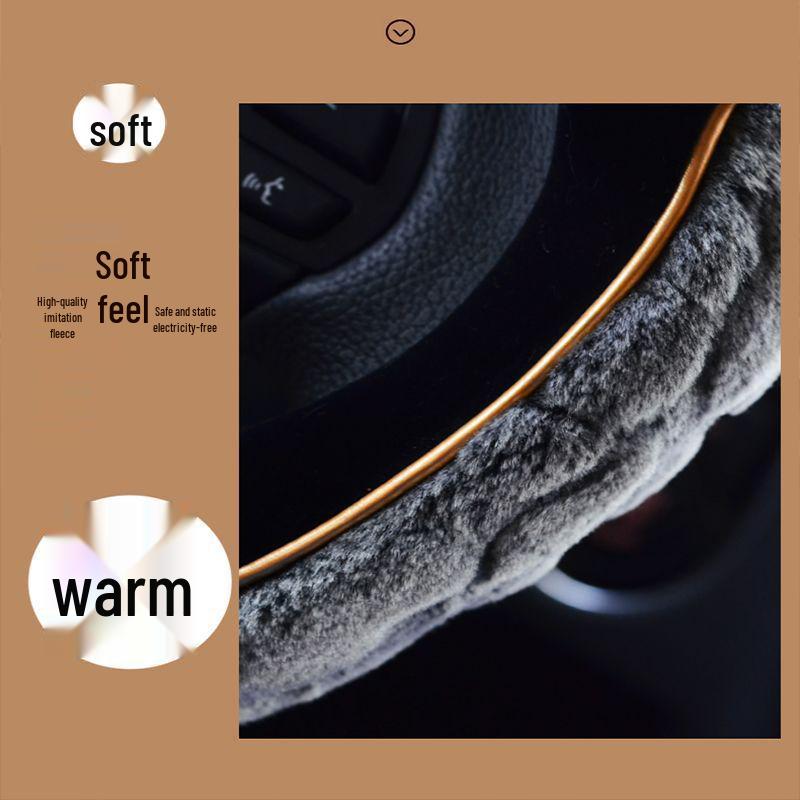 Plush Winter Steering Wheel Cover for Nissan: Sylphy, X-Trail, Qashqai, Kicks, Teana, Bluebird, Tiida