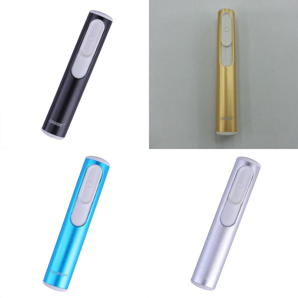 Shell Metal Silver Recharge Usb Lighter Electronic Mini Cigarette Windproof Arc