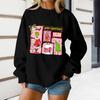 Women's Loose Comfortable Casual Fashionable Character Printing Round Neck Long Sleeved Sweatshirt