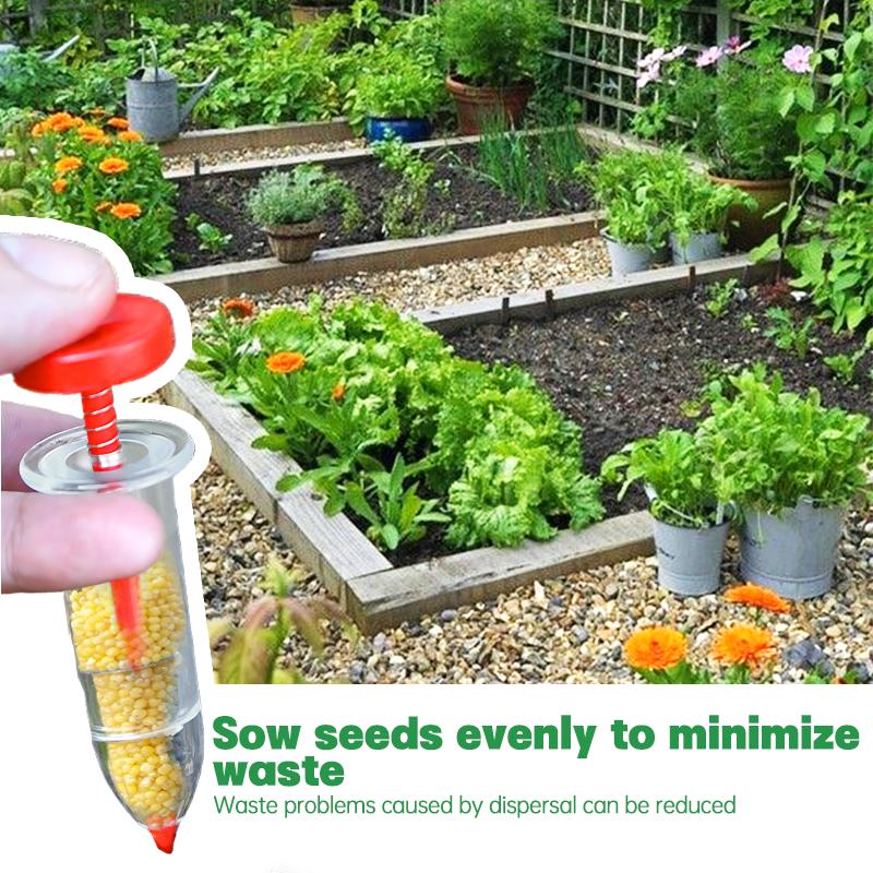 Mini manuální přesný secí nástroj 2 v 1 Nezbytný pro zahradní výsadbu, květináče a záhony Odolný ABS plast Zahradnické potřeby
