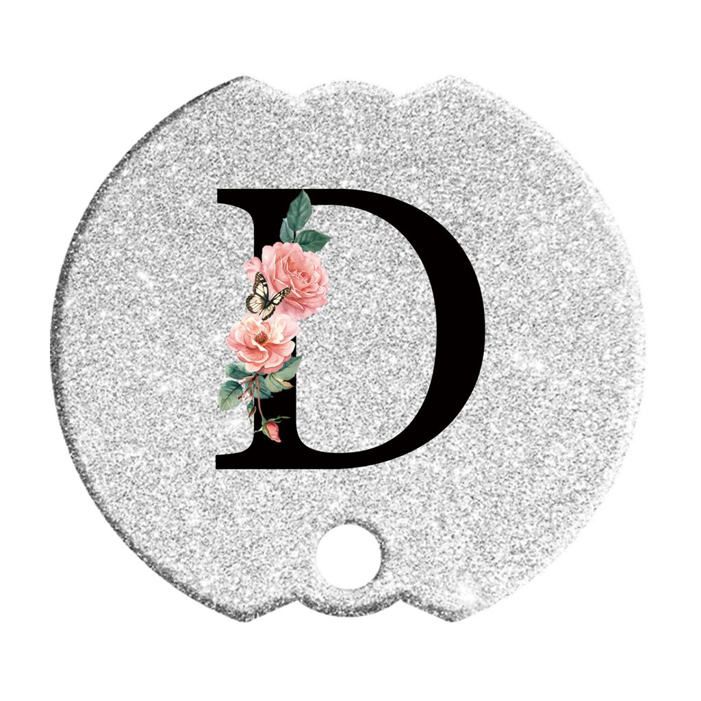 Tumblers Name Plates for Stanley Tumblers 40 Oz Cup Lid H2.0,Cup Lid Topper Round Acrylic Name ID Plate Glitter Silvery