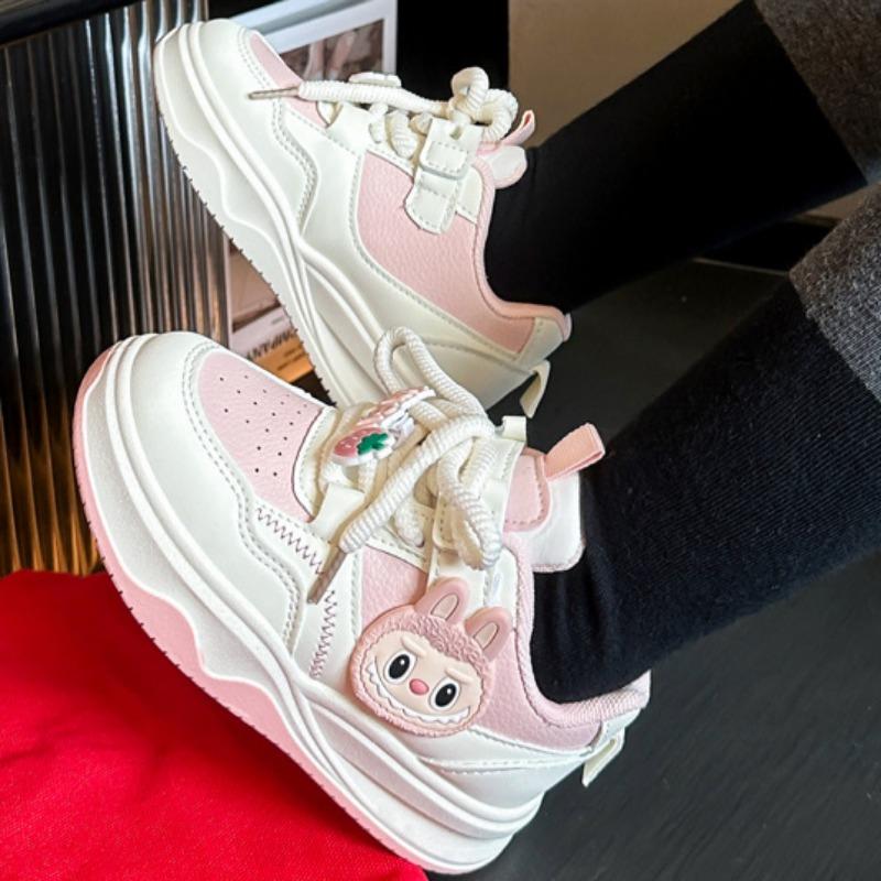 Kinder Sportschuhe Modische weiße Schuhe Weichsohlige Schuhe Mädchen Freizeitschuhe