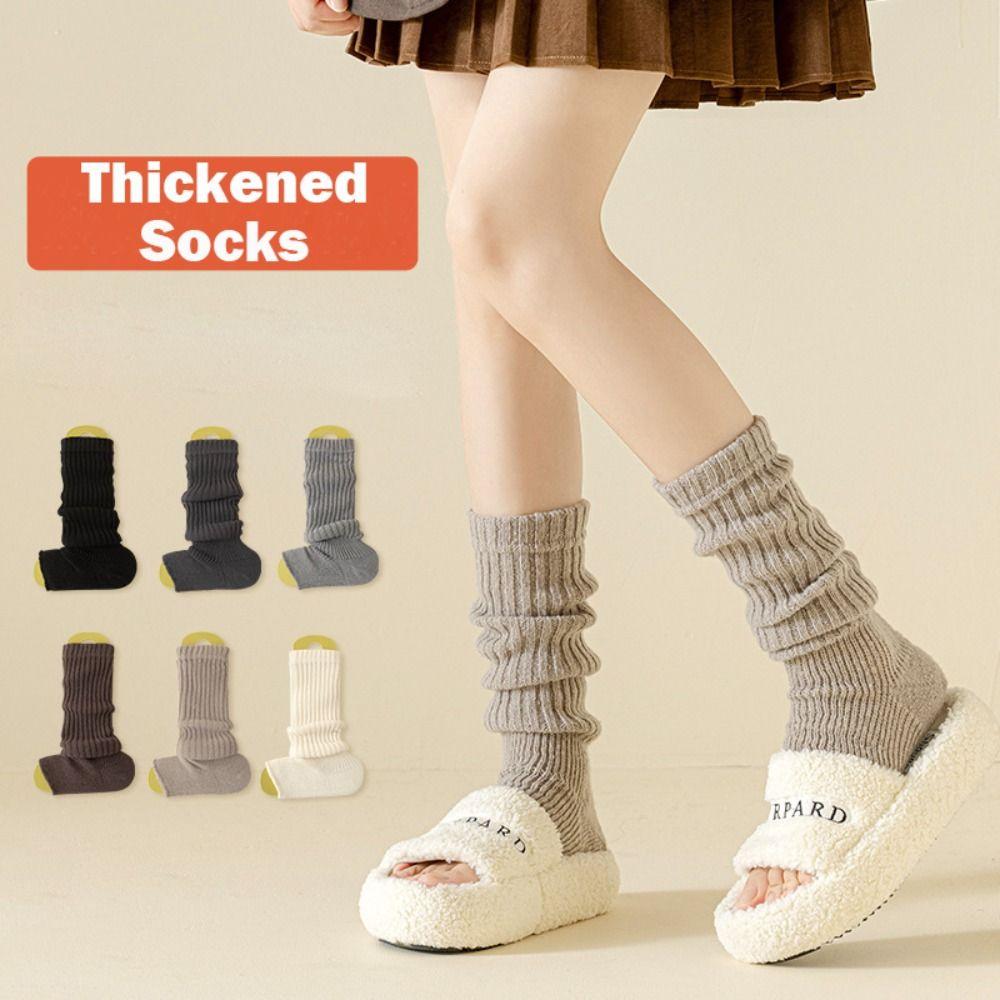 Knitting Leg Warmers Cute Sweet Warm Foot Cover Solid Color Boot Warmers  Women Girls