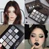 Kappel Dark Knight 15-Color Smoky Eyeshadow Palette - Deep Black & Gray Tones for European & American Makeup