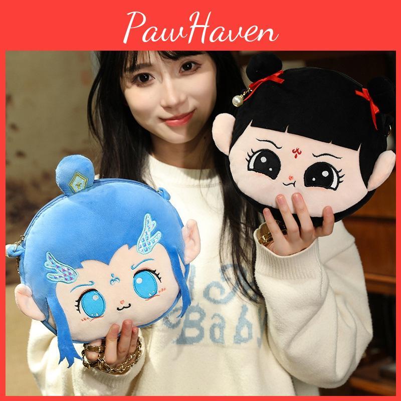 Ne Movie Zha 2 Ao Bing Ne Zha Singleshoulder Bag Bun Hair Backpack Keychain