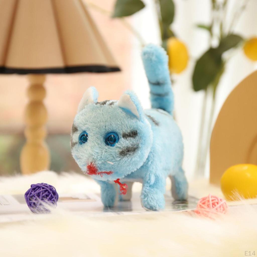 Cat Toy Interactive Educational Walking Toy, Stuffed Animals for Holiday Present Birthday Gifts