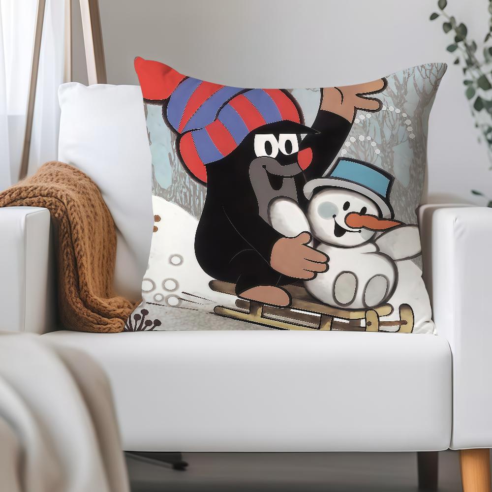 Cute The Little Mole Art Pillow Case Applicable Space For Guest Rooms Interiors Cars Office House Decoration