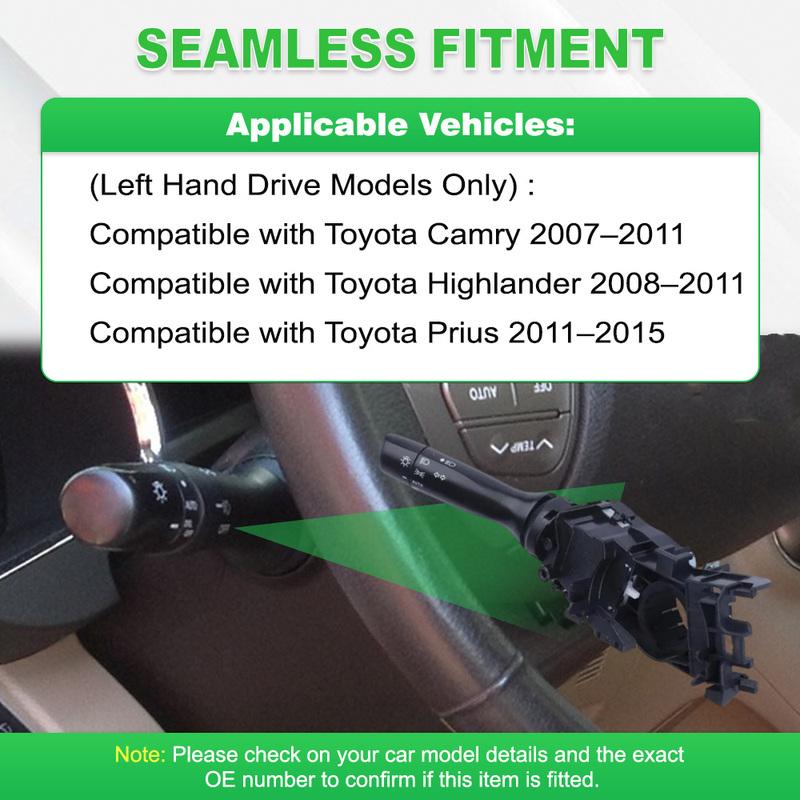 Turn Headlight Signal Switch  84140-07131 84140-33211 Plastic Black 10 P  84140-06401 for Toyota Highlander 2008–2011