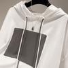 T-shirt Women Hooded Summer Casual Large Size Loose Round Neck Pullover Short-sleeved Tops