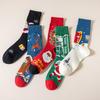 Colorful Trendy Mid-Calf Cotton Christmas Casual Men's Socks