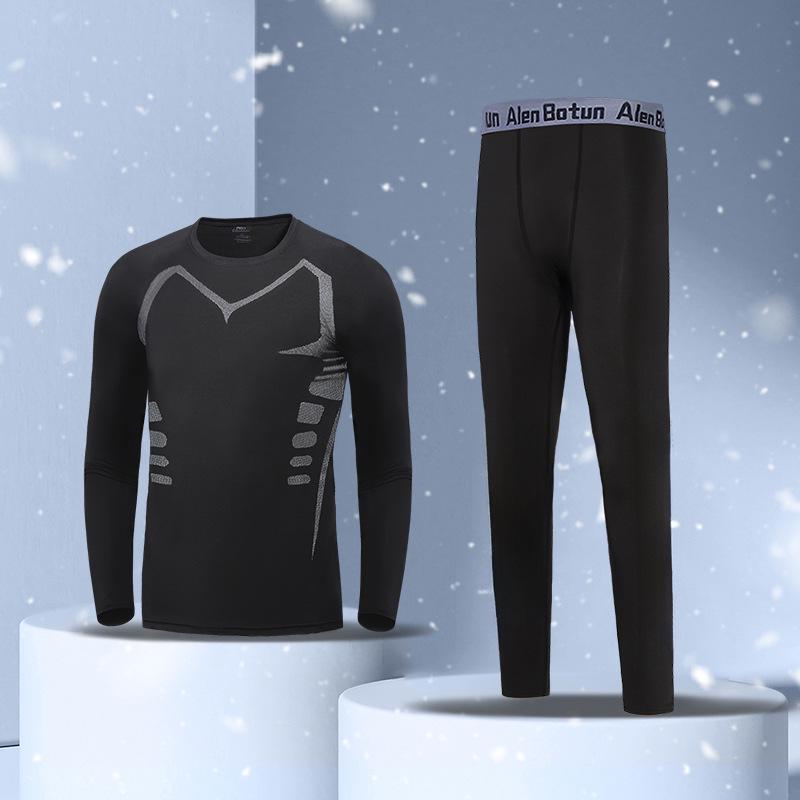 Kinder-Schnelltrocknender Skianzug: Winter Warmer Samt Unterwäsche Set für Jungen & Mädchen