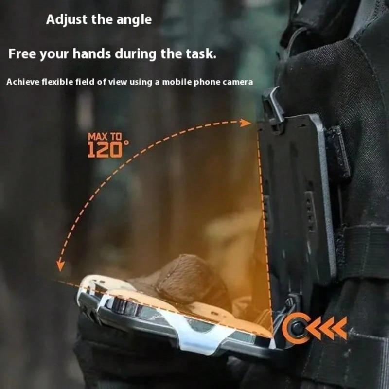 NEU Taktische MOLLE-Falt-Navigationstafel, Handyhalterung, Navigationsweste, Brusttasche, Admin-Panel, Jagdwestenzubehör