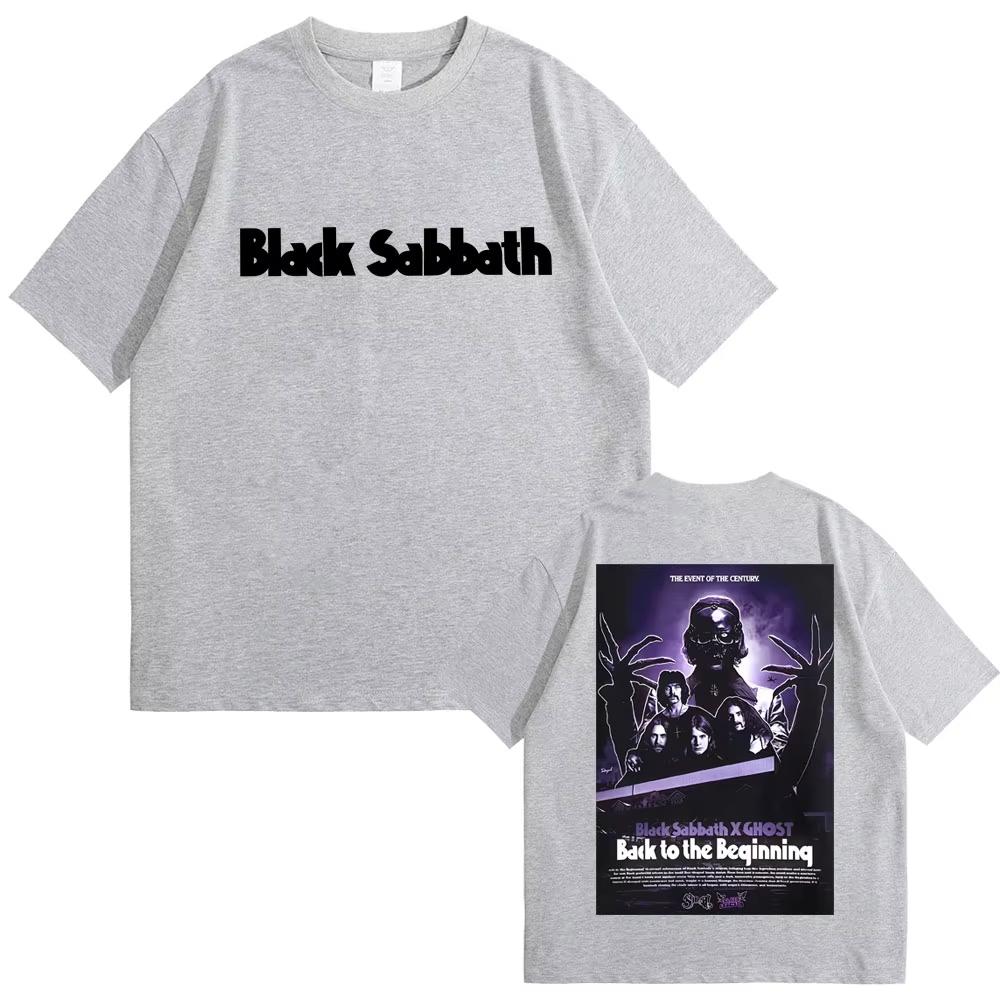 Rock Band Black Sabbath & Ghost Band Back To The Beginning T-shirt Ozzy Osbourne T-shirts Men's Women Vintage Oversized T Shirts