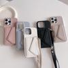Leather Crossbody Card Holder Case for iPhone 14/16/17 Pro Max - Protective & Stylish Back Cover for Women