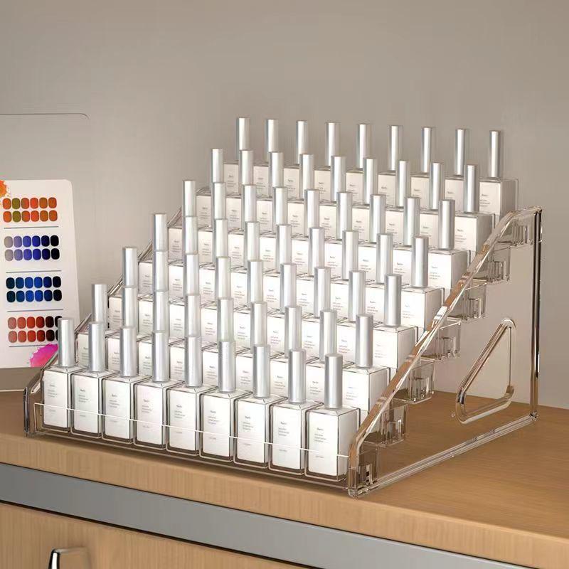 Acrylic Tiered Display Stand for Perfume, Trading Cards, Cosmetics, and Nail Polish