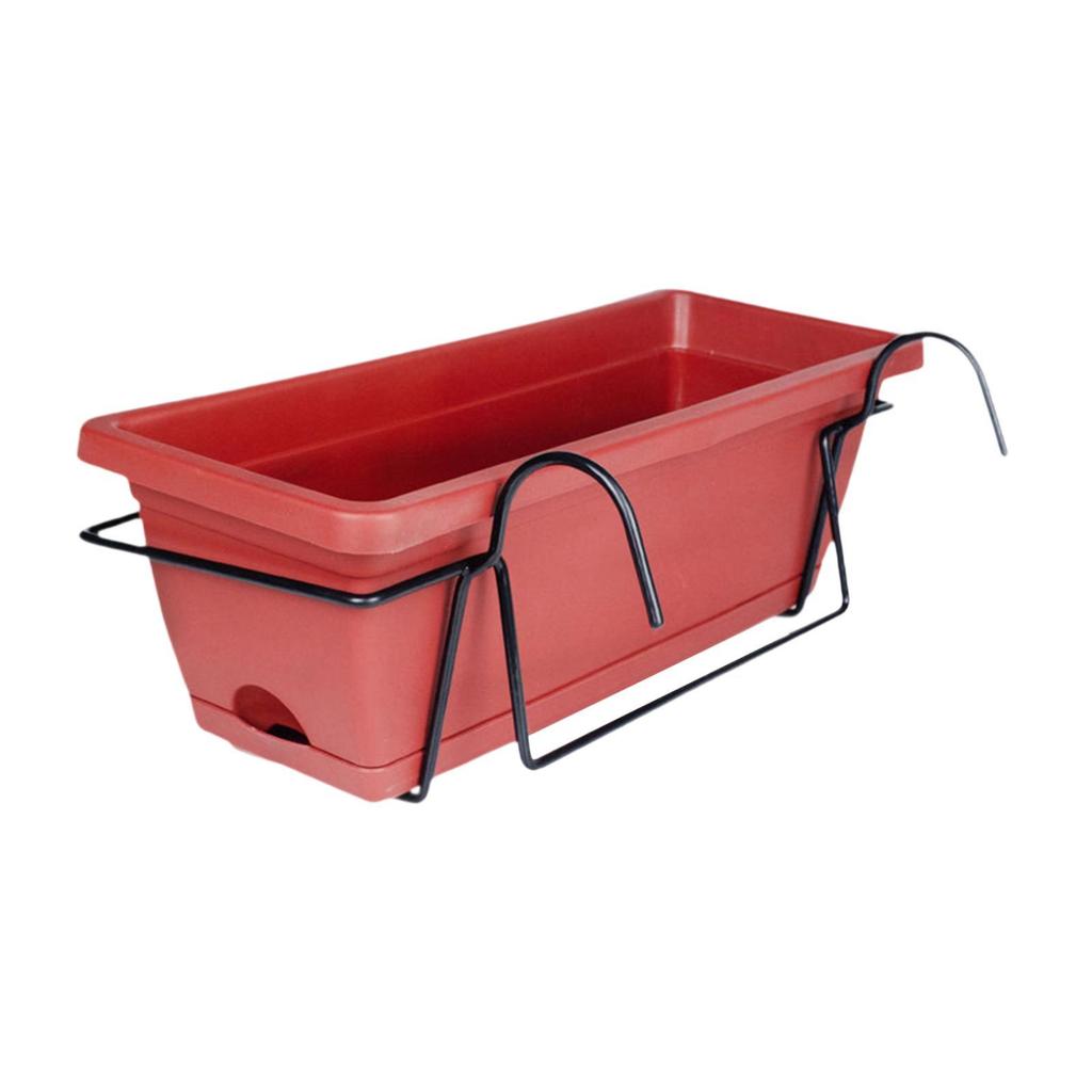 Hanging Flower Pot for Fence And Balcony, Flower Box, Flower Pot with Drainage Hole, Removable Tray, 43 X 19 X 15 Cm