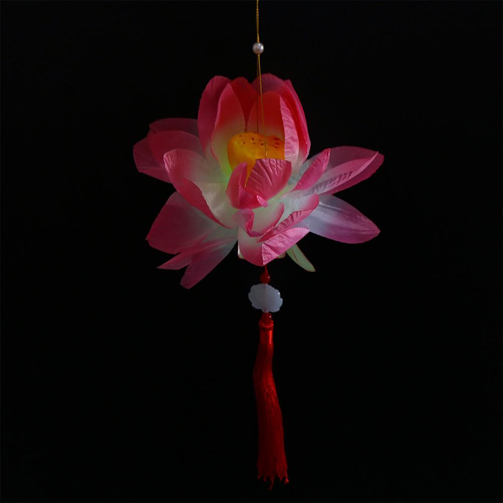 Flower Lantern Chinese Portable Festival Lantern Mid-Autumn Lantern Lotus Light Lotus LED Lantern