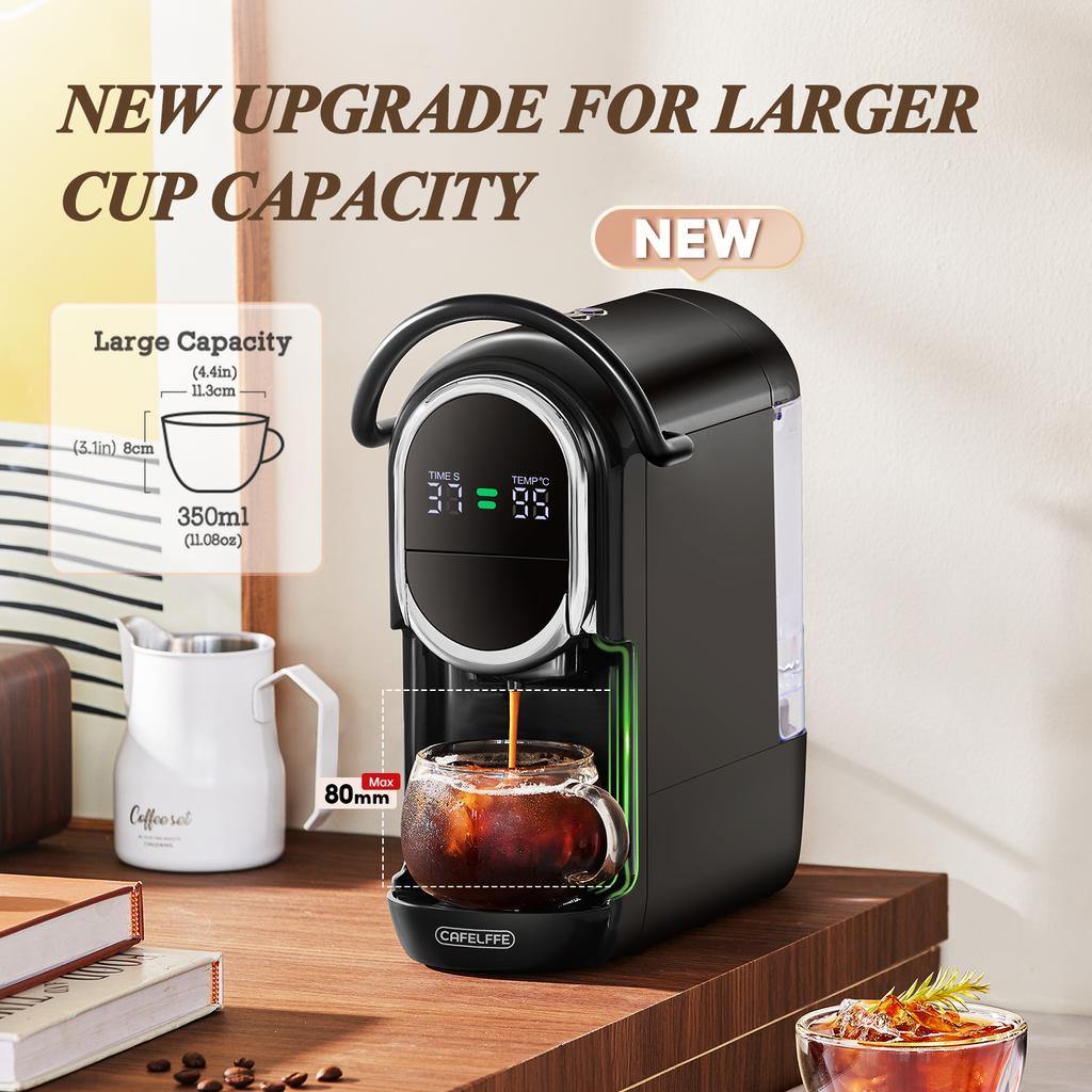 Fully Automatic Portable Capsule Coffee Machine – Compact Size for Office and Home Use, Italian-Style Espresso Maker