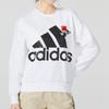 Adidas Sportlich Lässiges Logo Rundhals-Sweatshirt Langarm Damen-Sweatshirt Weiß HM5298