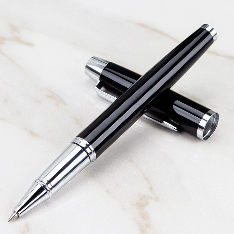Metal Signature Bead Pen Company Business Office Gift Pen School Student Neutral Pen Ballpoint Pen 0.5mm Black Ink