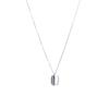 Mezmic Square Pendant Silver Necklace