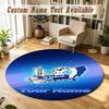 Round Rug Custom Namehertha bsc Pattern Non Slip Carpet Home Floor Decor