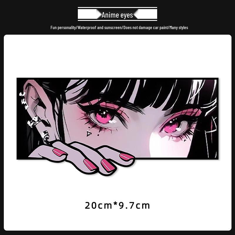 Anime Augen Rücklicht Aufkleber: Einzigartige Rennrad- & Autodekoration